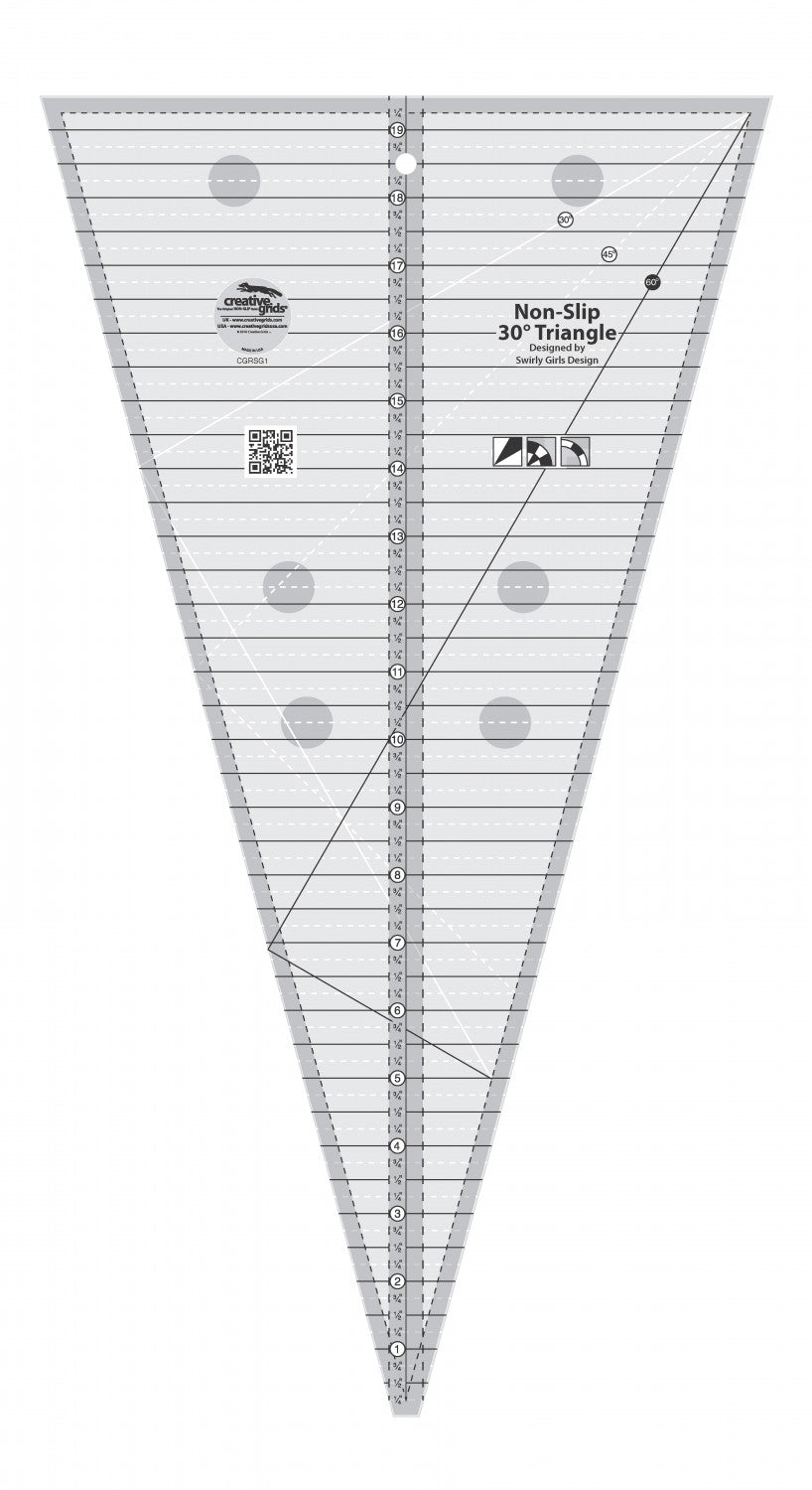 30 Degree Triangle Quilt Ruler CGRSG1