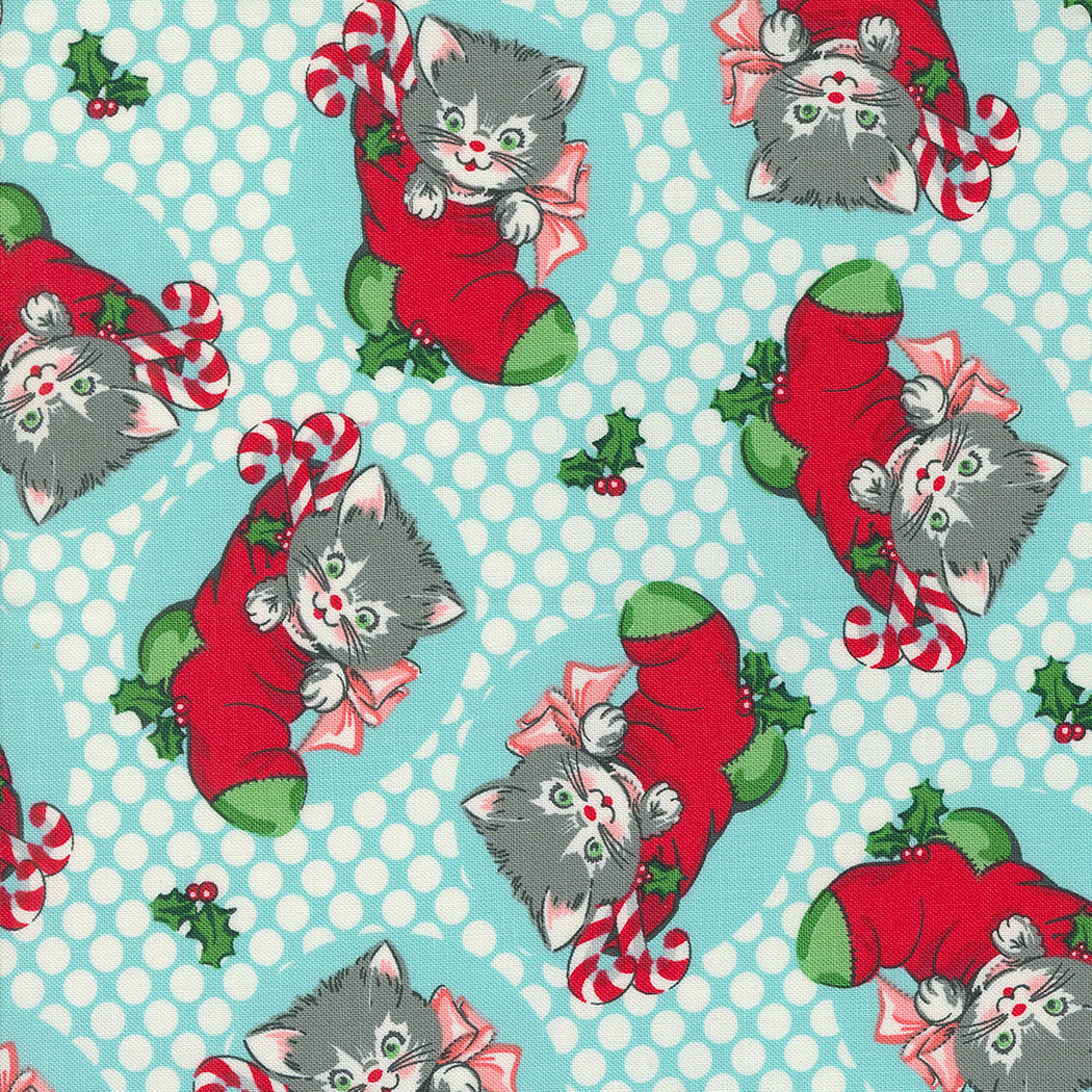 Kitty Christmas by Urban Chiks : Fat Quarter Bundle with Panel