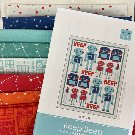 321 Blast Off by Stacy Iest Hsu : Beep Beep Quilt Kit