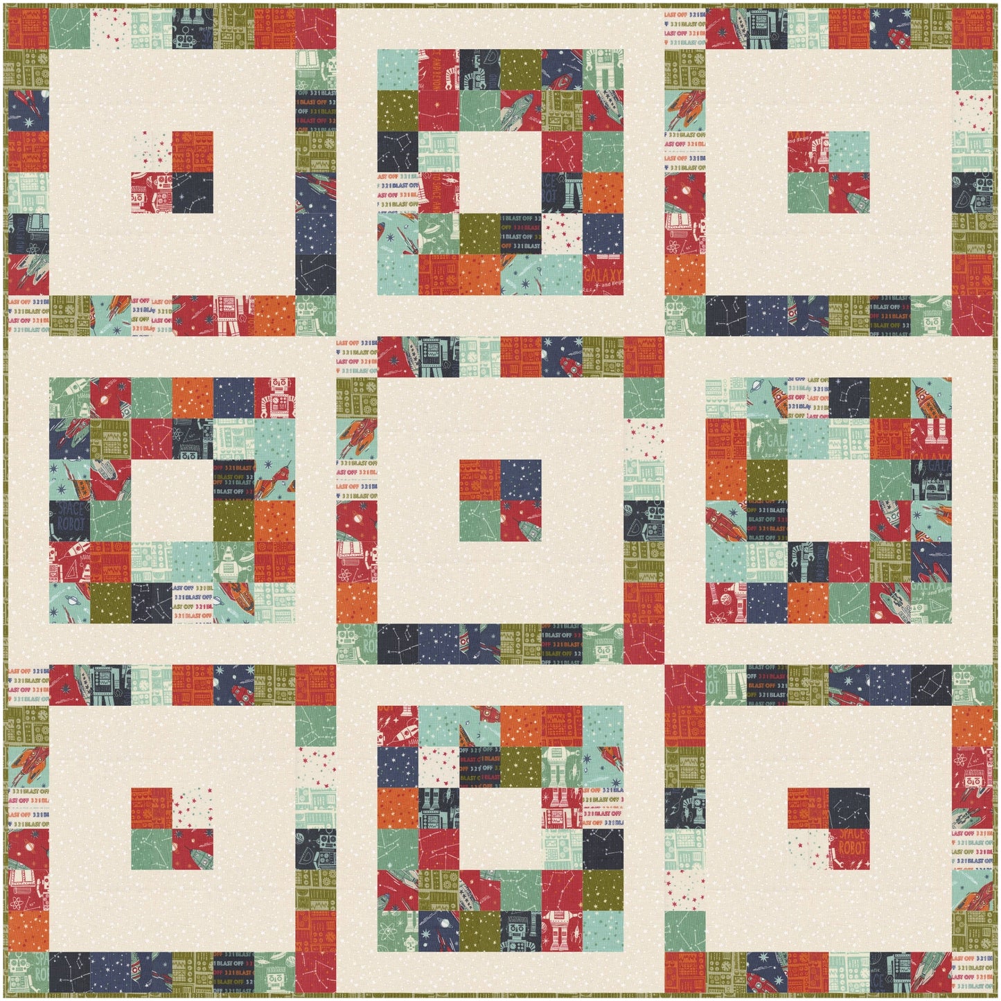 321 Blast Off by Stacy Iest Hsu : Jelly Squares Quilt Kit