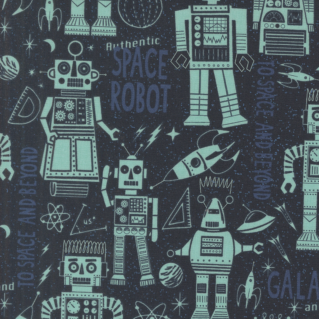 321 Blast Off by Stacy Iest Hsu : Space Robot Night Sky