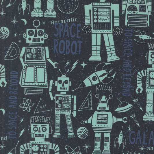 321 Blast Off by Stacy Iest Hsu : Space Robot Night Sky