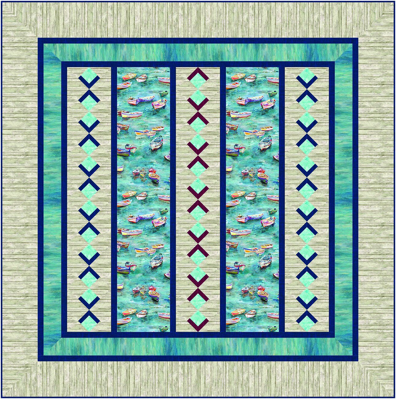 Seaside Quilt Pattern by Windmill Quilts