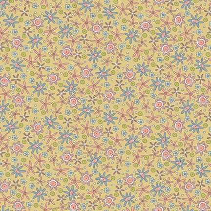 Simply Be by Anni Downs : Flower Field Green  3323-66