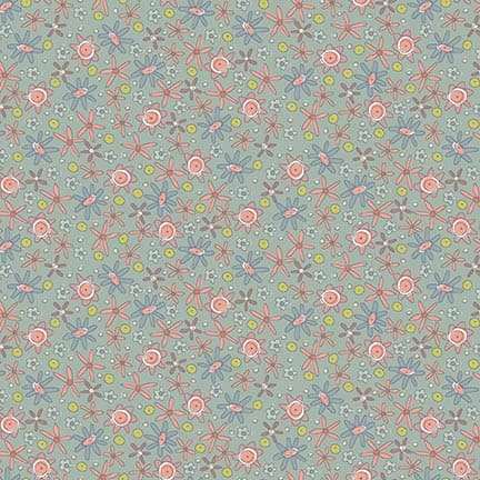 Simply Be by Anni Downs : Flower Field Blue  3323-77
