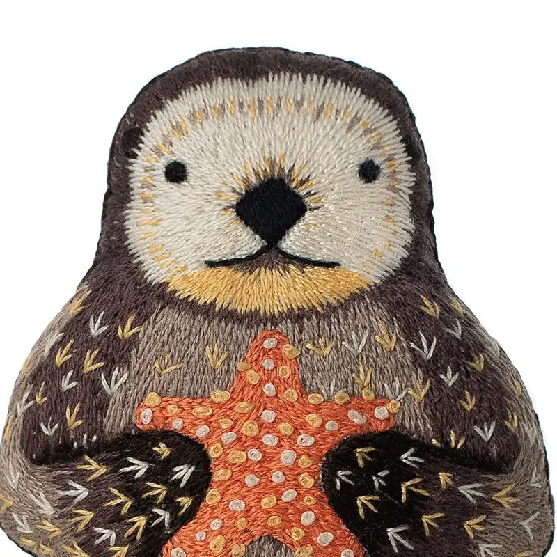 Otter Embroidery Doll Kit
