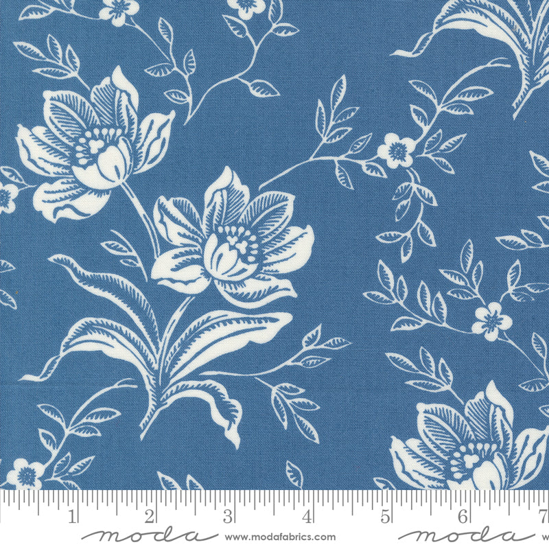 Denim & Daisies by Fig Tree & Co.: Woodcut Bloom Denim 35380 17 (Estimated Ship Date Aug. 2024)