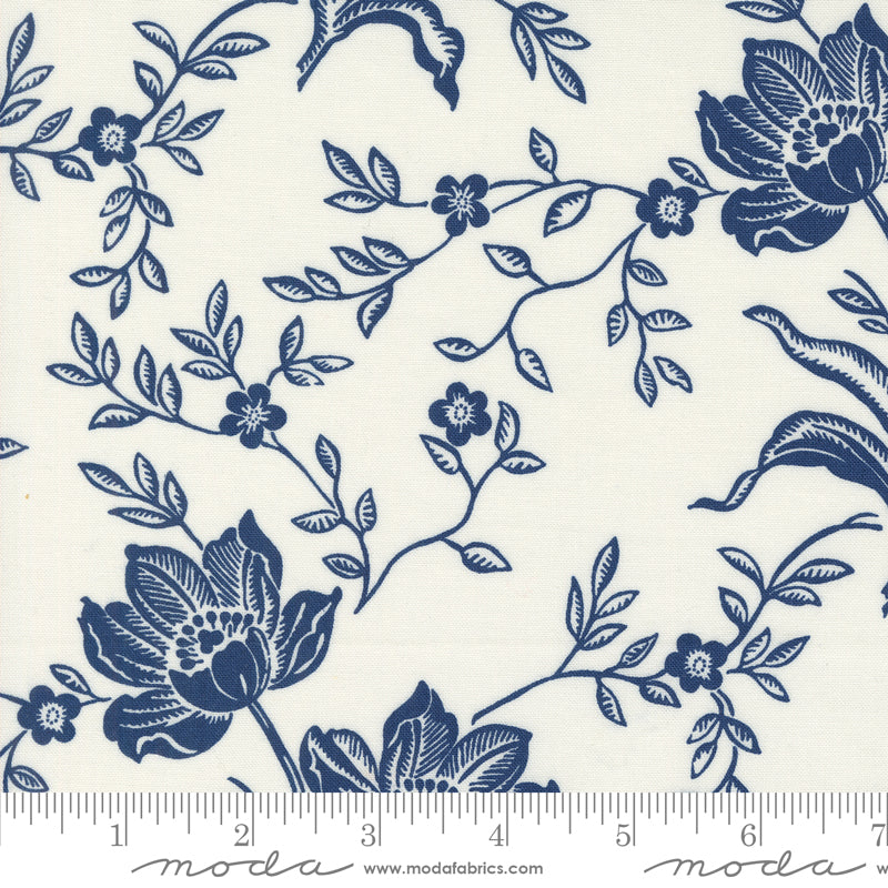 Denim &amp; Daisies par Fig Tree &amp; Co. : Jeans Woodcut Bloom Ivory Midnight 35380 28