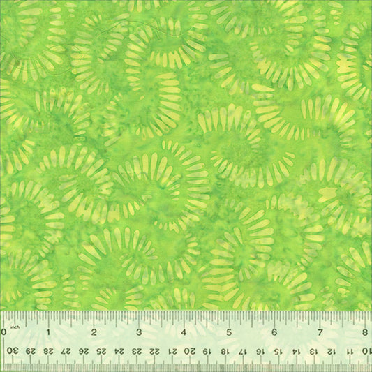 Splendor Quiltessentials 7 Batiks by Anthology Fabrics :  Citrus Slice Lime 440Q-4 (Estimated Ship Date Sept. 2024)
