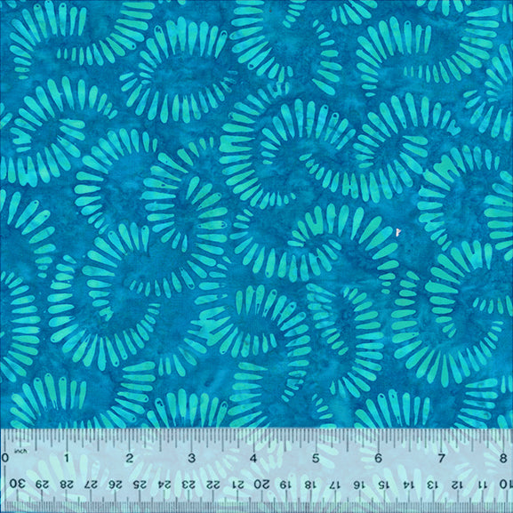 Splendor Quiltessentials 7 Batiks par Anthology Fabrics : Citrus Slice Ocean Wave 440Q-5