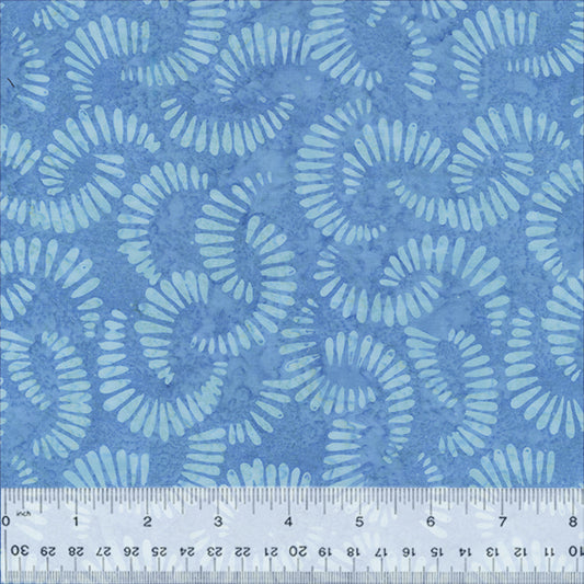 Splendor Quiltessentials 7 Batiks by Anthology Fabrics :  Citrus Slice Periwinkle 440Q-6 (Estimated Ship Date July 2024)