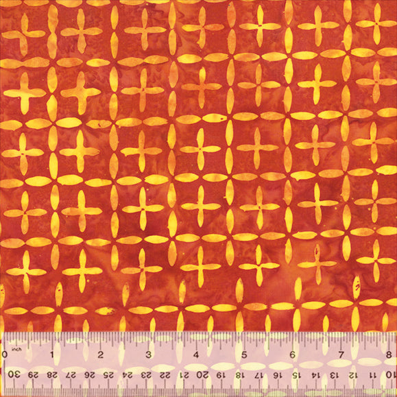 Splendor Quiltessentials 7 Batiks by Anthology Fabrics :  Intersection Blood Orange 442Q-1 (Estimated Ship Date July 2024)