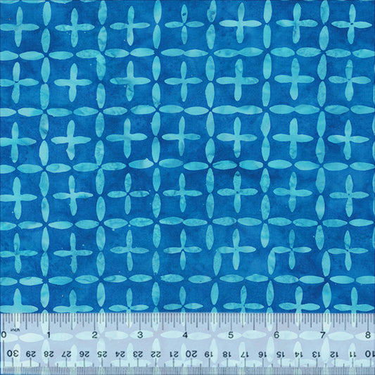 Splendor Quiltessentials 7 Batiks par Anthology Fabrics : Intersection Cobalt 442Q-5