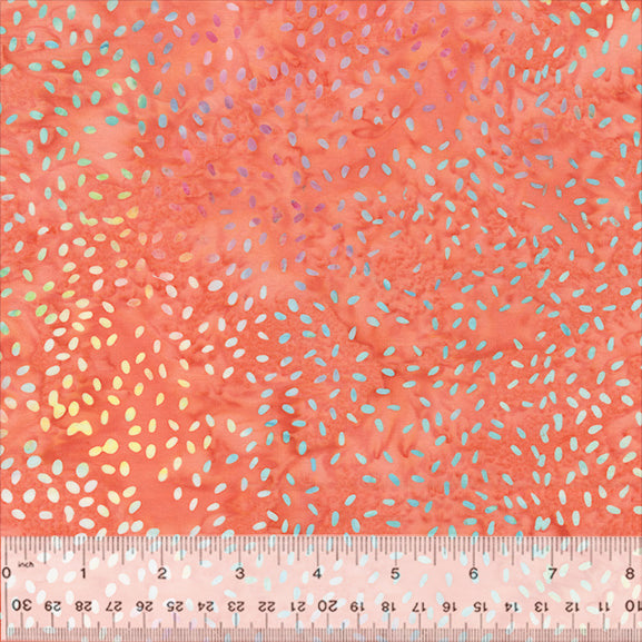 Splendor Quiltessentials 7 Batiks by Anthology Fabrics :  Seeds Coral 443Q-1 (Estimated Ship Date Aug. 2024)