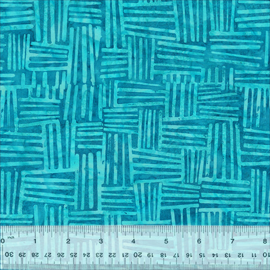 Splendor Quiltessentials 7 Batiks by Anthology Fabrics :  Weave Turquoise 444Q-4 (Estimated Ship Date July 2024)