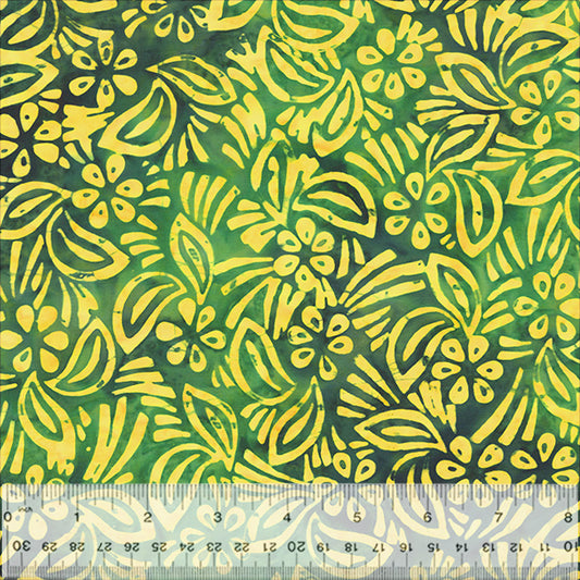Splendor Quiltessentials 7 Batiks by Anthology Fabrics :  Hibiscus Jungle 445Q-3 (Estimated Ship Date Aug. 2024)