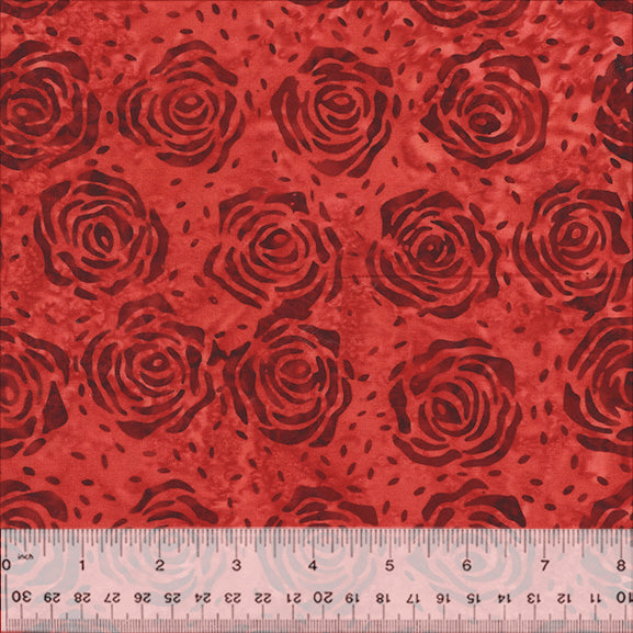 Splendor Quiltessentials 7 Batiks par Anthology Fabrics : Roses Valentine 446Q-1