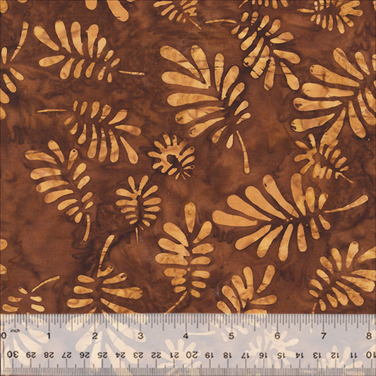 Splendor Quiltessentials 7 Batiks by Anthology Fabrics :  Palms Penny 447Q-5 (Estimated Ship Date July 2024)