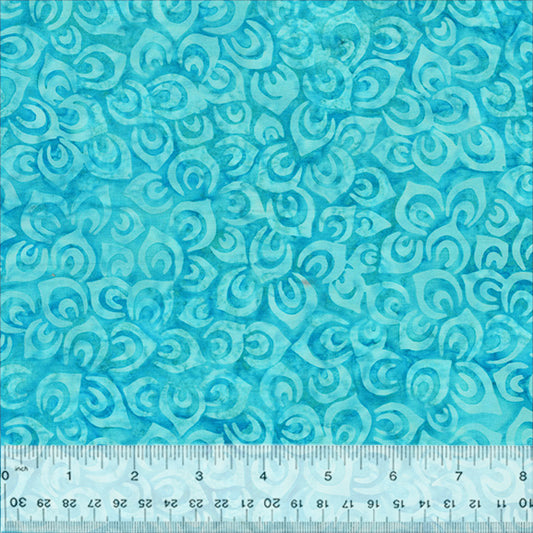 Splendor Quiltessentials 7 Batiks by Anthology Fabrics :  Petals Caribbean  448Q-2 (Estimated Ship Date Sept. 2024)
