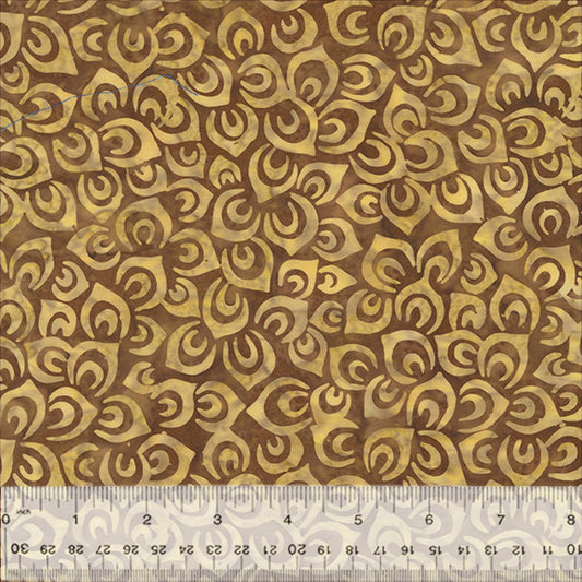 Splendor Quiltessentials 7 Batiks by Anthology Fabrics :  Petals Sepia  448Q-4