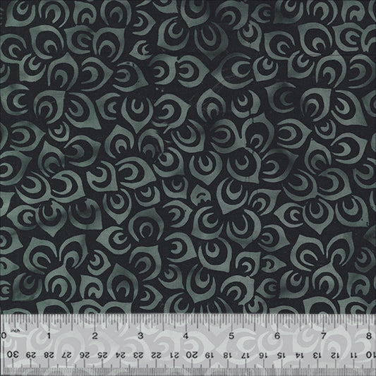 Splendor Quiltessentials 7 Batiks by Anthology Fabrics :  Petals Midnight  448Q-5