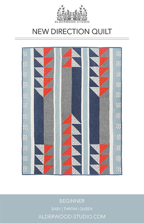 New Direction Quilt Kit by Alderwood Studios featuring Art Gallery Pure Solids