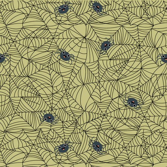 Not Scary by Poppie Cotton : Spunky Spidey Green