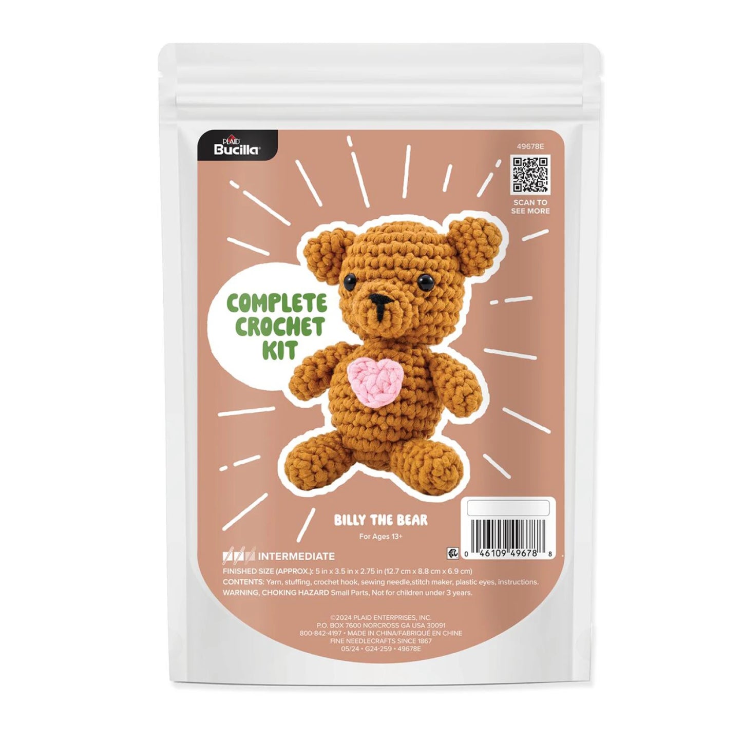 Bucilla Amigurumi Kit  Billy the Bear - Special Order