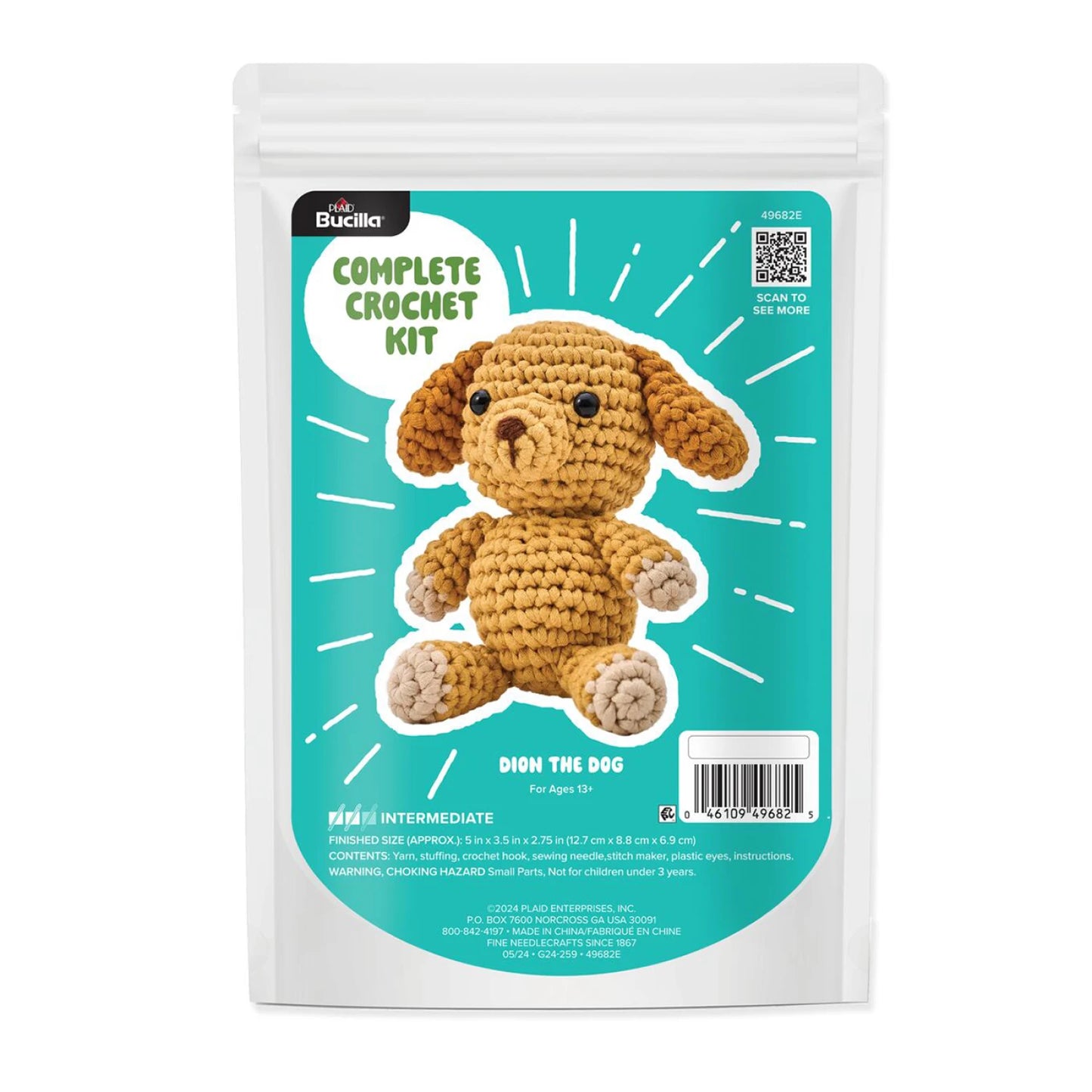 Bucilla Amigurumi Kit  Dion the Dog - Special Order