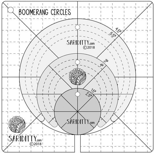 4pc Boomerang and Circles Long Arm Set # SY-BMSET-LA - Special Order (Will Ship After 4/15/25)