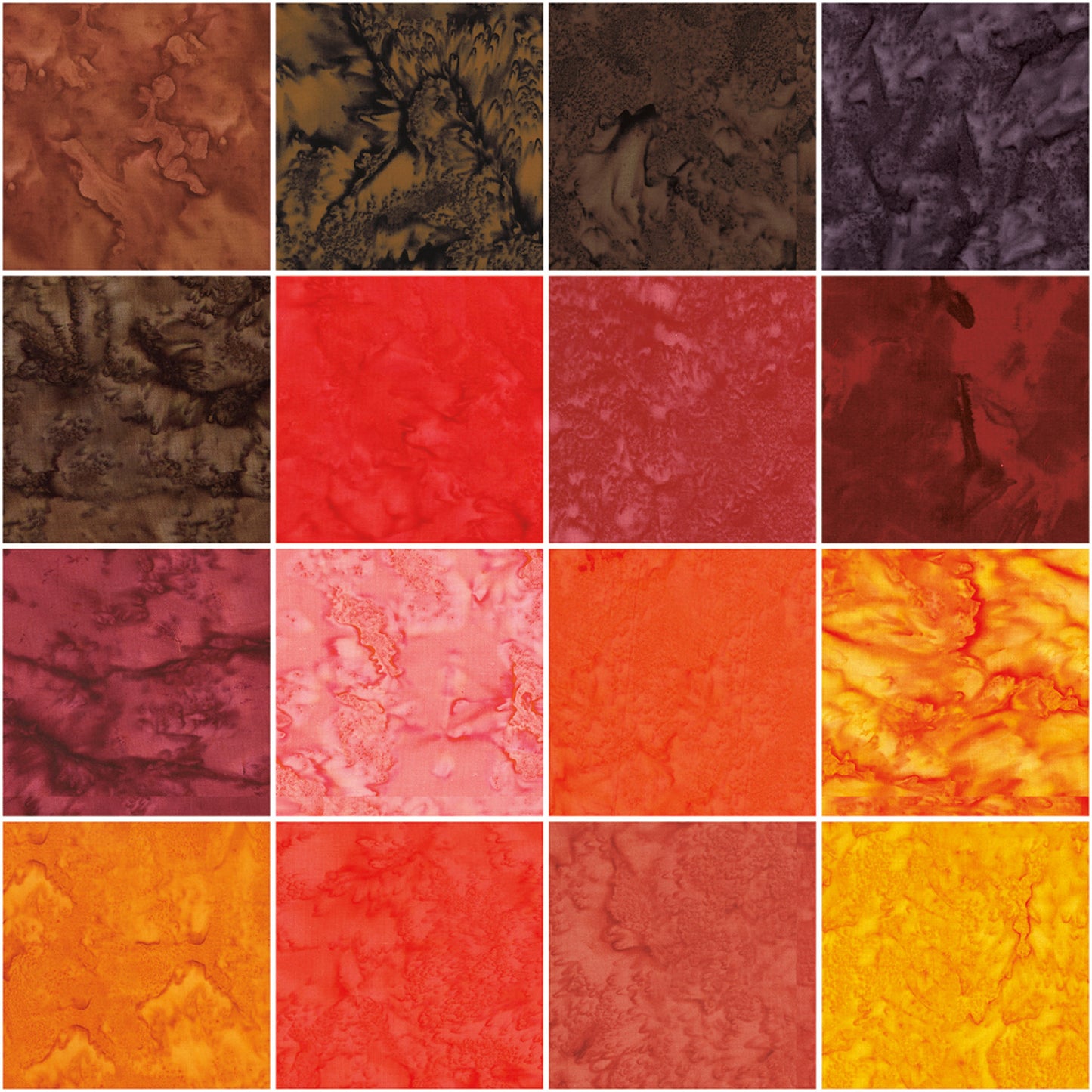 Batik Hand Dyes Warm Glow by RBD Collection - 5” Charm Pack (Expected February 2025)