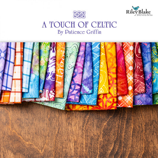 A Touch of Celtic Batik by Patience Griffin Collection - 5” Charm Pack (Expected June 2025)