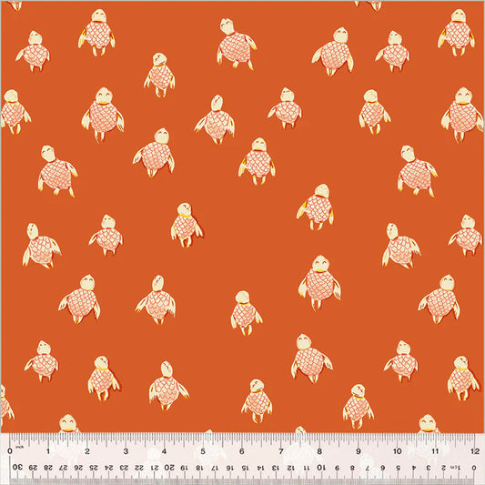 Malibu by Heather Ross : Sea Turtles Orange 52150-15