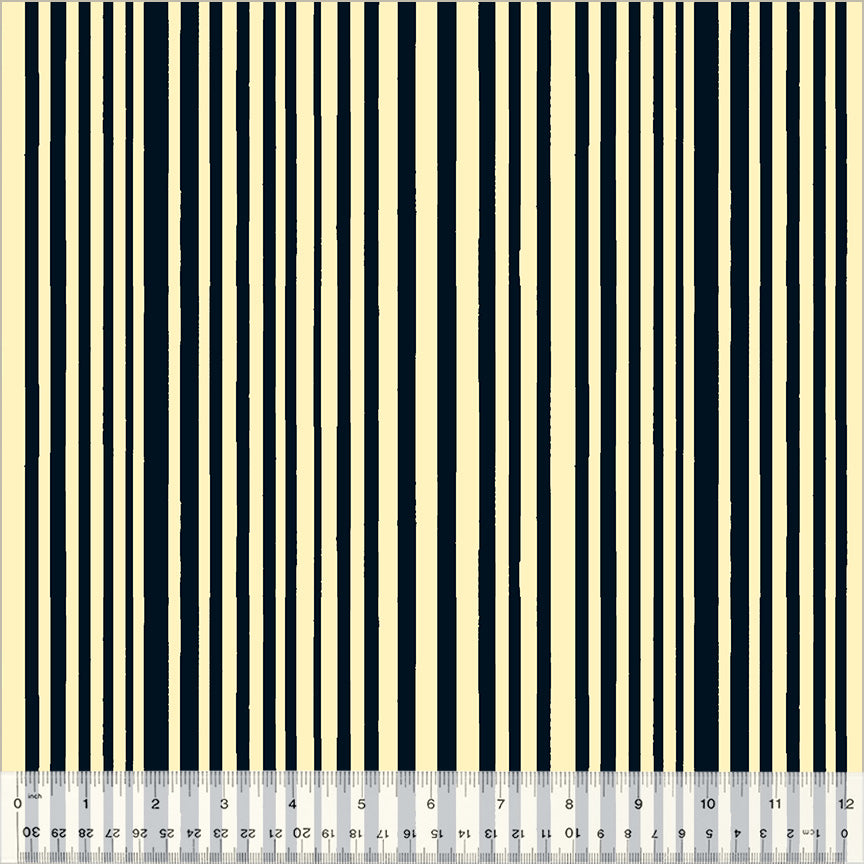 Kaleidoscope by Annabel Wrigley : Mini Stripe Ink Vanilla Custard : 54121D-11 (Estimated Ship Date Sept. 2024)