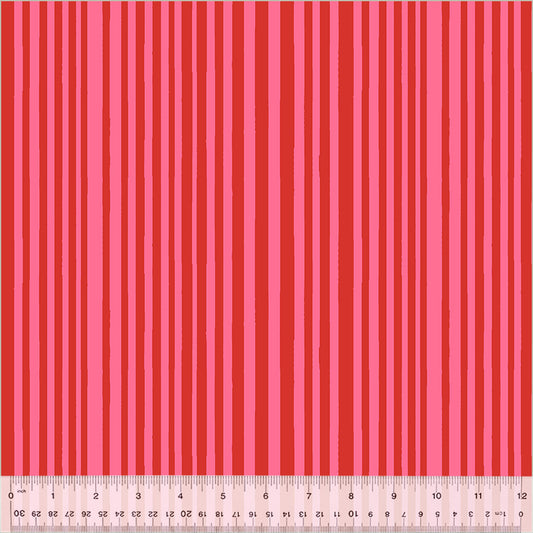 Kaléidoscope par Annabel Wrigley : Mini Stripe Capsicum Perfect Pink : 54121D-14