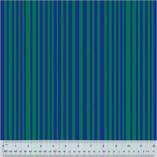 Kaléidoscope par Annabel Wrigley : Mini Stripe Majorelle Blue Kelp : 54121D-5
