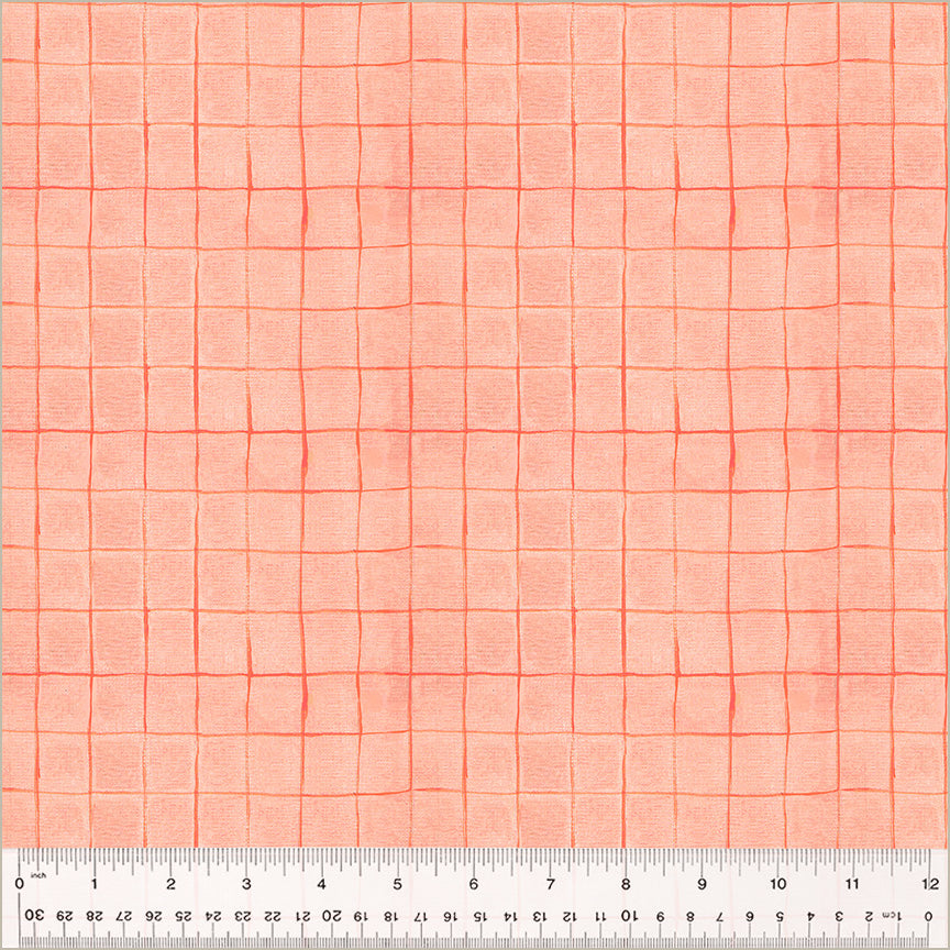 Heather Ross by Hand : Drawn Plaid Salmon 54260D-3 (Estimated Arrival Nov.2024)