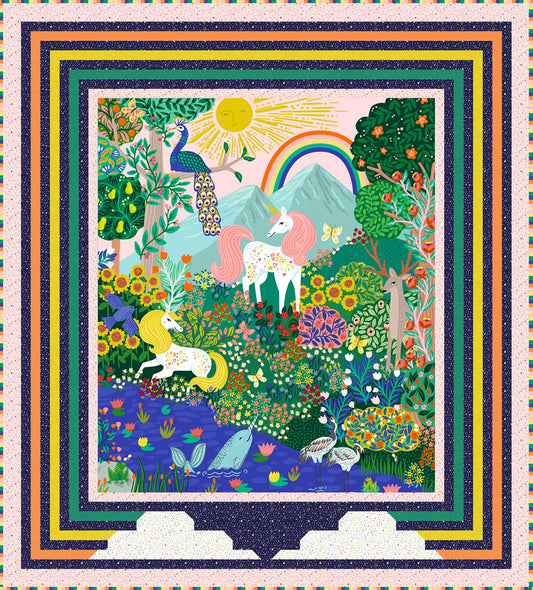 Rainbow Vale by Whistler Studios : Rainbow Forest Quilt Front