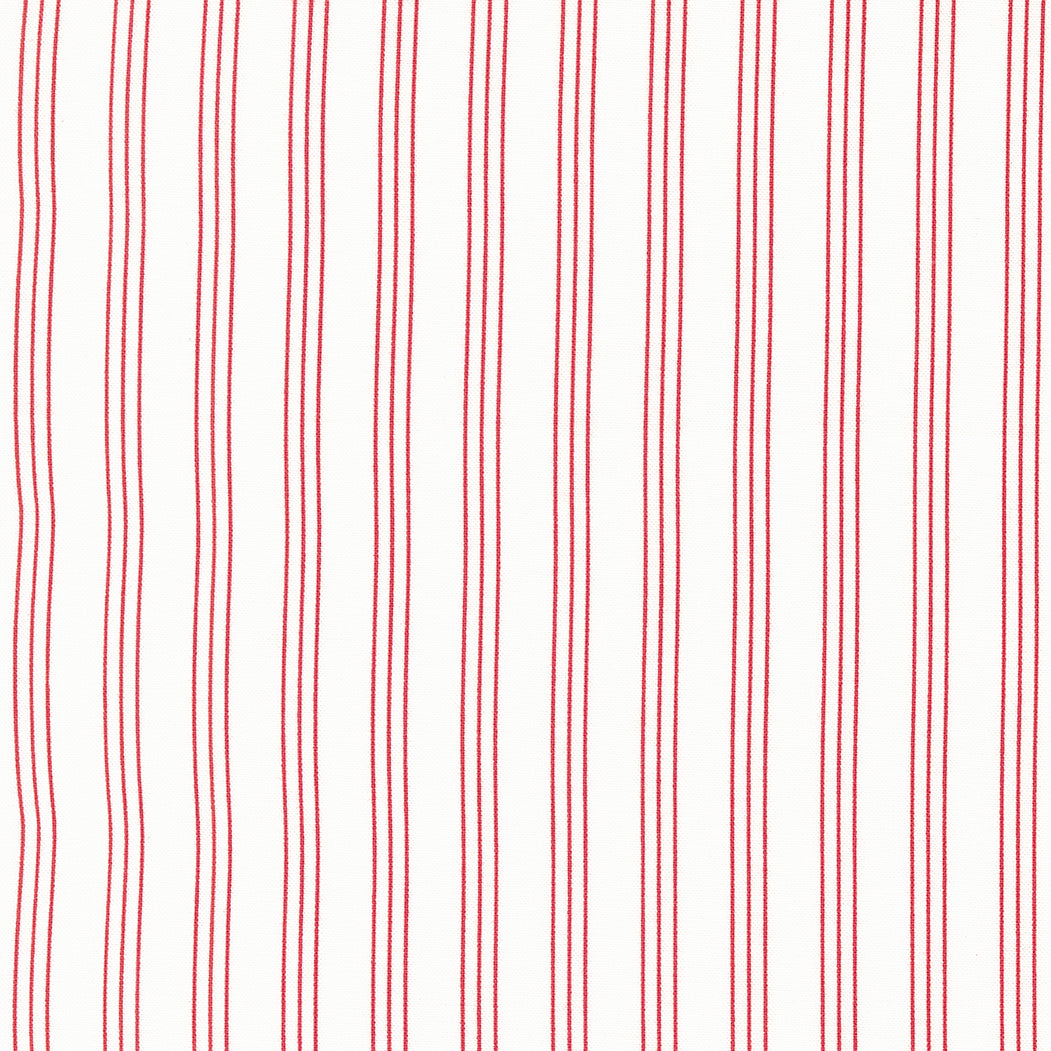 Lighthearted par Camille Roskelley pour Moda - Stripe Cream Red 55296 11