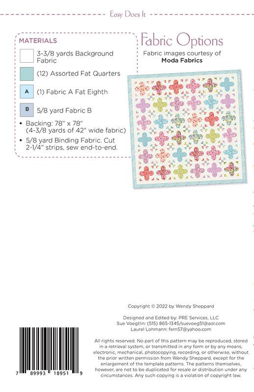 Easy Does It by Wendy Sheppard : Quilt Pattern