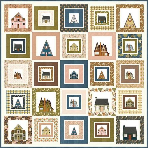 Blended Together Quilt Kit featuring Quaint Cottage by Gingiber
