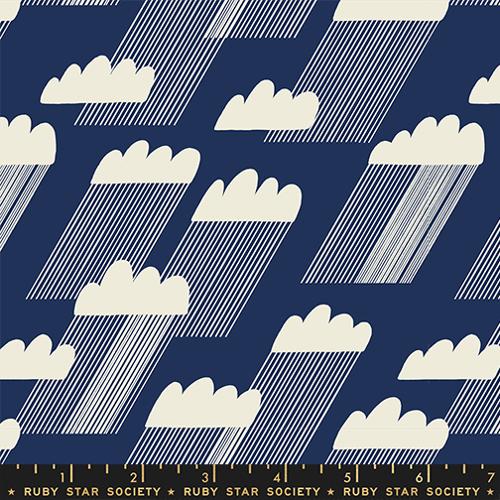 Water by Ruby Star Collaborative : Rainclouds - Navy RS5126 13