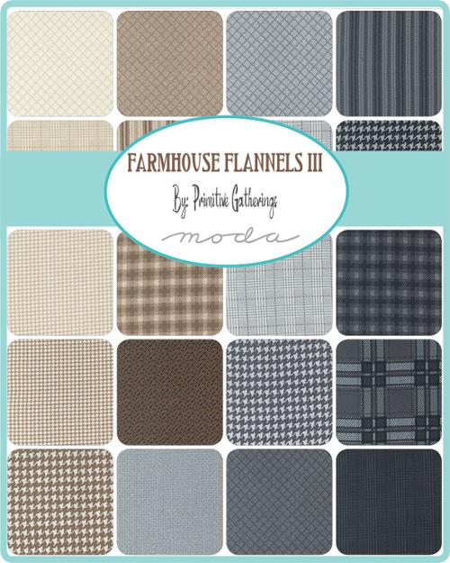 Farmhouse Flannel III by Primitive Gathering: Eggshell  F1040 78