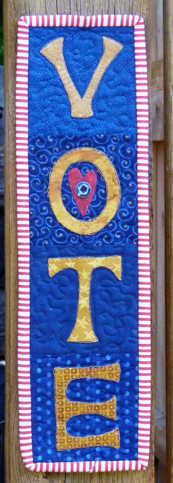 Vote Wall Hanging Applique Pattern by Bloomin' Minds