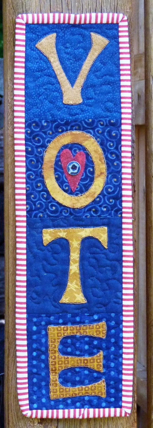 Vote Wall Hanging Applique Pattern by Bloomin' Minds