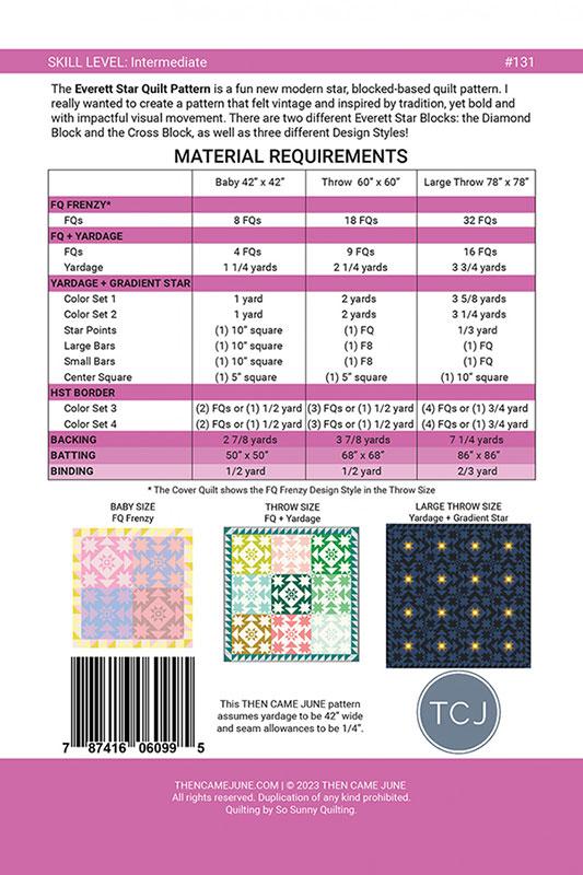 Everett Star Quilt Pattern # TCJ131 - Special Order