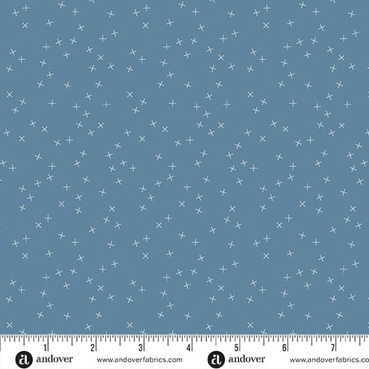 Crisscross by Andover Fabrics - Blue Suede A1345-B2 (Estimated Arrival Date- January 2025)