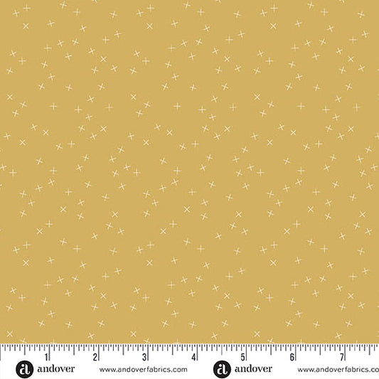 Crisscross by Andover Fabrics - Mustard A1345-Y (Estimated Arrival Date- January 2025)