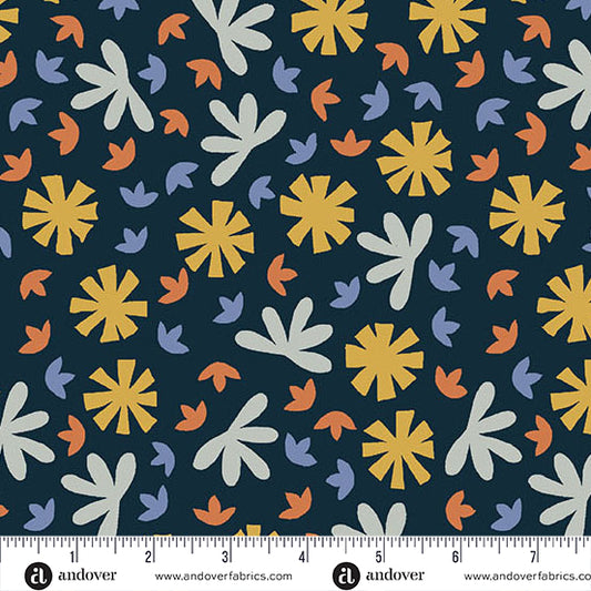 Conway Cottage by Karen Lewis Textiles : Meadow Navy A1416-K (Estimated Arrival April 2025)