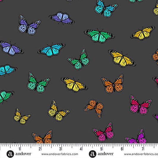 Color Wheel by Alison Glass : Butterfly Rainbow Night A1143-K (Estimated Arrival April 2025)